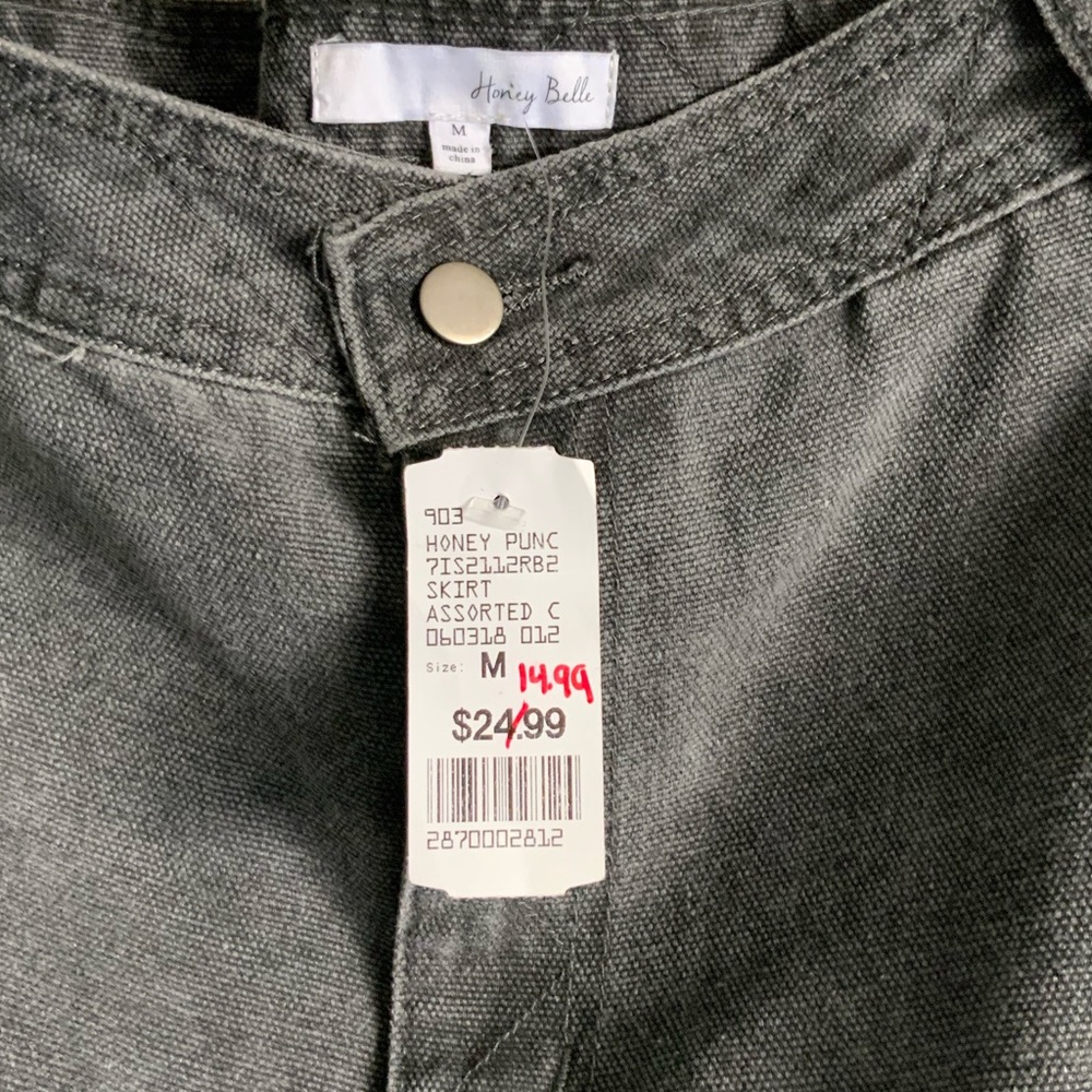 Never Worn Dark Grey Denim Skirt - Picture 3 of 3